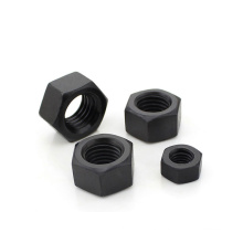 3/8" 4/9" 5/7" 5/8'' 1" 1 1/4" 2'' Astm A194 grade 2H Black Plain H=D Inch Metric Structural hex heavy nuts